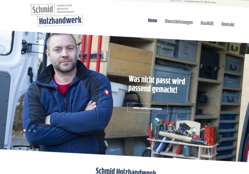 Webdesign und Programmierung für Schmid Holzhandwerk